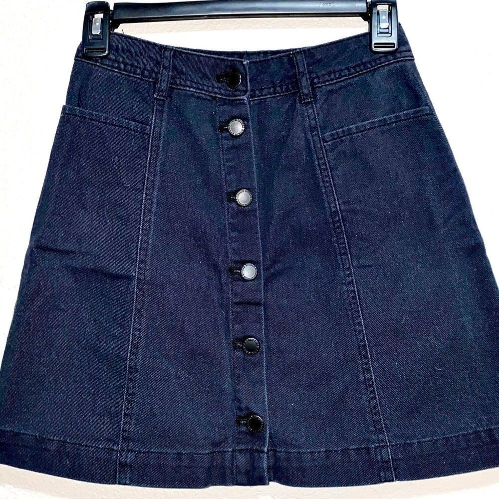 Black Button Down Skirt (2) Divided